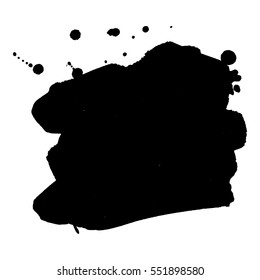 Abstract black ink blot background. Vector illustration. Grunge texture for cards and flyers design. A model for the creation of digital brushes