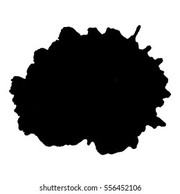 Abstract black ink blot background. Vector illustration. Grunge texture for cards and flyers design. A model for the creation of digital brushes