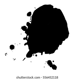 Abstract black ink blot background. Vector illustration. Grunge texture for cards and flyers design. A model for the creation of digital brushes