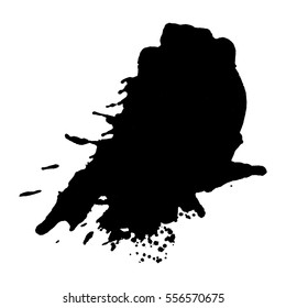 Abstract black ink blot background. Vector illustration. Grunge texture for cards and flyers design. A model for the creation of digital brushes