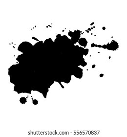 Abstract black ink blot background. Vector illustration. Grunge texture for cards and flyers design. A model for the creation of digital brushes