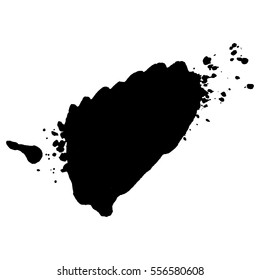 Abstract black ink blot background. Vector illustration. Grunge texture for cards and flyers design. A model for the creation of digital brushes