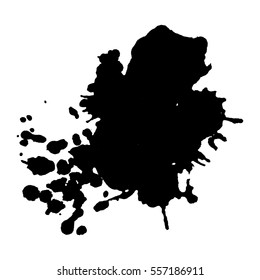Abstract black ink blot background. Vector illustration. Grunge texture for cards and flyers design. A model for the creation of digital brushes