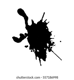 Abstract black ink blot background. Vector illustration. Grunge texture for cards and flyers design. A model for the creation of digital brushes