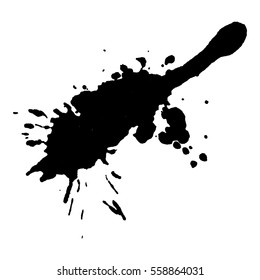 Abstract black ink blot background. Vector illustration. Grunge texture for cards and flyers design. A model for the creation of digital brushes