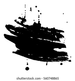 Abstract black ink blot background. Vector illustration. Grunge texture for cards and flyers design. A model for the creation of digital brushes
