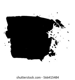 Abstract black ink blot background. Vector illustration. Grunge texture for cards and flyers design. A model for the creation of digital brushes