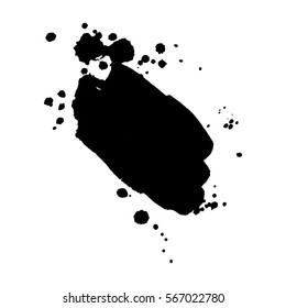 Abstract black ink blot background. Vector illustration. Grunge texture for cards and flyers design. A model for the creation of digital brushes