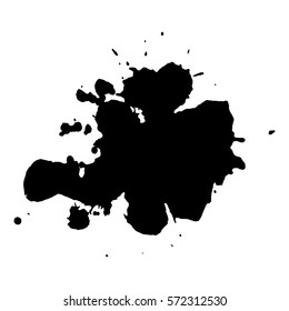 Abstract black ink blot background. Vector illustration. Grunge texture for cards and flyers design. A model for the creation of digital brushes