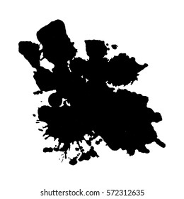 Abstract black ink blot background. Vector illustration. Grunge texture for cards and flyers design. A model for the creation of digital brushes