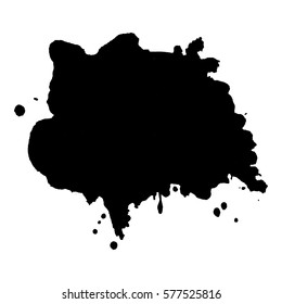 Abstract black ink blot background. Vector illustration. Grunge texture for cards and flyers design. A model for the creation of digital brushes