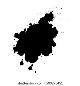 Abstract black ink blot background. Vector illustration. Grunge texture for cards and flyers design. A model for the creation of digital brushes