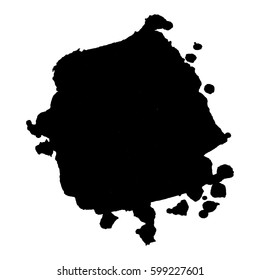 Abstract black ink blot background. Vector illustration. Grunge texture for cards and flyers design. A model for the creation of digital brushes