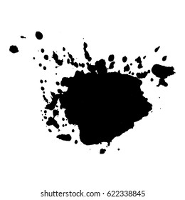 Abstract black ink blot background. Vector illustration. Grunge texture for cards and flyers design. A model for the creation of digital brushes