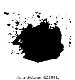 Abstract black ink blot background. Vector illustration. Grunge texture for cards and flyers design. A model for the creation of digital brushes