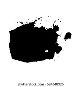 Abstract black ink blot background. Vector illustration. Grunge texture for cards and flyers design. A model for the creation of digital brushes