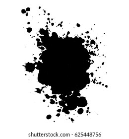 Abstract black ink blot background. Vector illustration. Grunge texture for cards and flyers design. A model for the creation of digital brushes