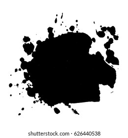 Abstract black ink blot background. Vector illustration. Grunge texture for cards and flyers design. A model for the creation of digital brushes