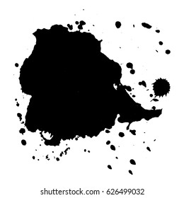 Abstract black ink blot background. Vector illustration. Grunge texture for cards and flyers design. A model for the creation of digital brushes