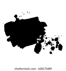 Abstract black ink blot background. Vector illustration. Grunge texture for cards and flyers design. A model for the creation of digital brushes