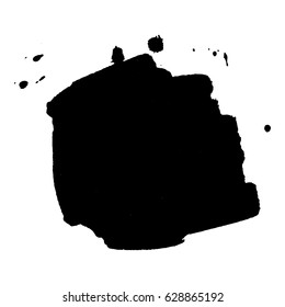 Abstract black ink blot background. Vector illustration. Grunge texture for cards and flyers design. A model for the creation of digital brushes