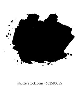 Abstract black ink blot background. Vector illustration. Grunge texture for cards and flyers design. A model for the creation of digital brushes
