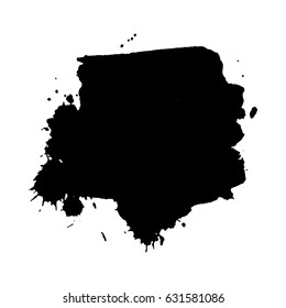 Abstract black ink blot background. Vector illustration. Grunge texture for cards and flyers design. A model for the creation of digital brushes
