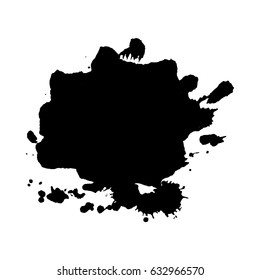Abstract black ink blot background. Vector illustration. Grunge texture for cards and flyers design. A model for the creation of digital brushes