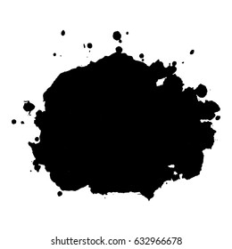 Abstract black ink blot background. Vector illustration. Grunge texture for cards and flyers design. A model for the creation of digital brushes