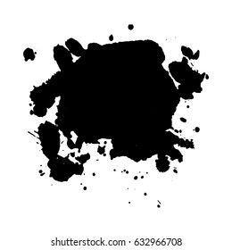Abstract black ink blot background. Vector illustration. Grunge texture for cards and flyers design. A model for the creation of digital brushes