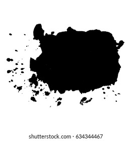 Abstract black ink blot background. Vector illustration. Grunge texture for cards and flyers design. A model for the creation of digital brushes