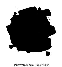 Abstract black ink blot background. Vector illustration. Grunge texture for cards and flyers design. A model for the creation of digital brushes