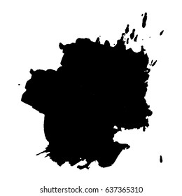 Abstract black ink blot background. Vector illustration. Grunge texture for cards and flyers design. A model for the creation of digital brushes