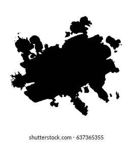 Abstract black ink blot background. Vector illustration. Grunge texture for cards and flyers design. A model for the creation of digital brushes