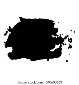 Abstract black ink blot background. Vector illustration. Grunge texture for cards and flyers design. A model for the creation of digital brushes