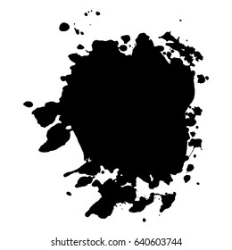 Abstract black ink blot background. Vector illustration. Grunge texture for cards and flyers design. A model for the creation of digital brushes