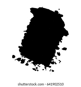 Abstract black ink blot background. Vector illustration. Grunge texture for cards and flyers design. A model for the creation of digital brushes