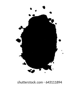 Abstract black ink blot background. Vector illustration. Grunge texture for cards and flyers design. A model for the creation of digital brushes