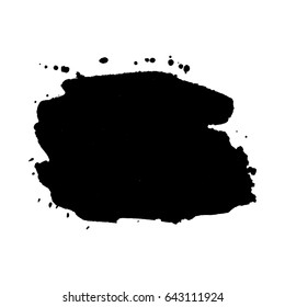Abstract black ink blot background. Vector illustration. Grunge texture for cards and flyers design. A model for the creation of digital brushes