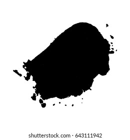 Abstract black ink blot background. Vector illustration. Grunge texture for cards and flyers design. A model for the creation of digital brushes
