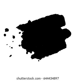 Abstract black ink blot background. Vector illustration. Grunge texture for cards and flyers design. A model for the creation of digital brushes