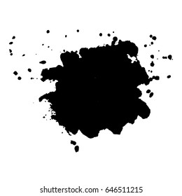 Abstract black ink blot background. Vector illustration. Grunge texture for cards and flyers design. A model for the creation of digital brushes