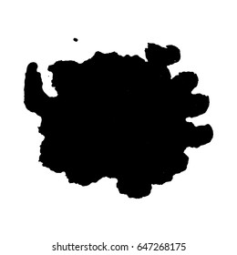 Abstract black ink blot background. Vector illustration. Grunge texture for cards and flyers design. A model for the creation of digital brushes