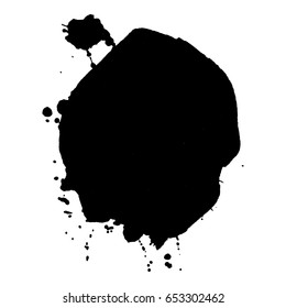 Abstract black ink blot background. Vector illustration. Grunge texture for cards and flyers design. A model for the creation of digital brushes
