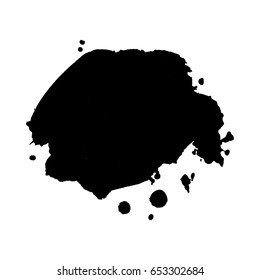Abstract black ink blot background. Vector illustration. Grunge texture for cards and flyers design. A model for the creation of digital brushes
