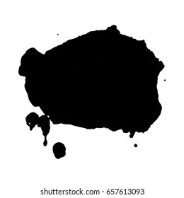 Abstract black ink blot background. Vector illustration. Grunge texture for cards and flyers design. A model for the creation of digital brushes