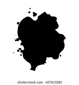 Abstract black ink blot background. Vector illustration. Grunge texture for cards and flyers design. A model for the creation of digital brushes