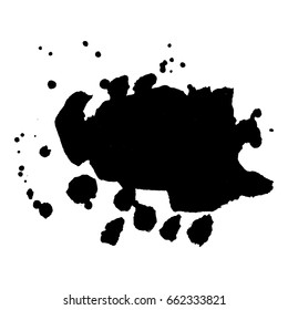 Abstract black ink blot background. Vector illustration. Grunge texture for cards and flyers design. A model for the creation of digital brushes