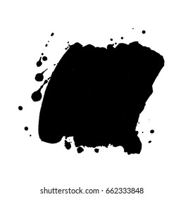 Abstract black ink blot background. Vector illustration. Grunge texture for cards and flyers design. A model for the creation of digital brushes