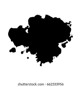 Abstract black ink blot background. Vector illustration. Grunge texture for cards and flyers design. A model for the creation of digital brushes
